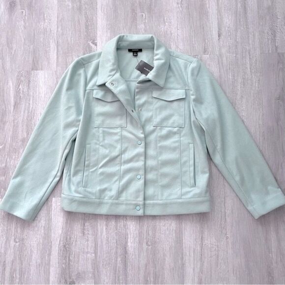 Blue Fleece Bomber Jacket S - Picture 1 of 5